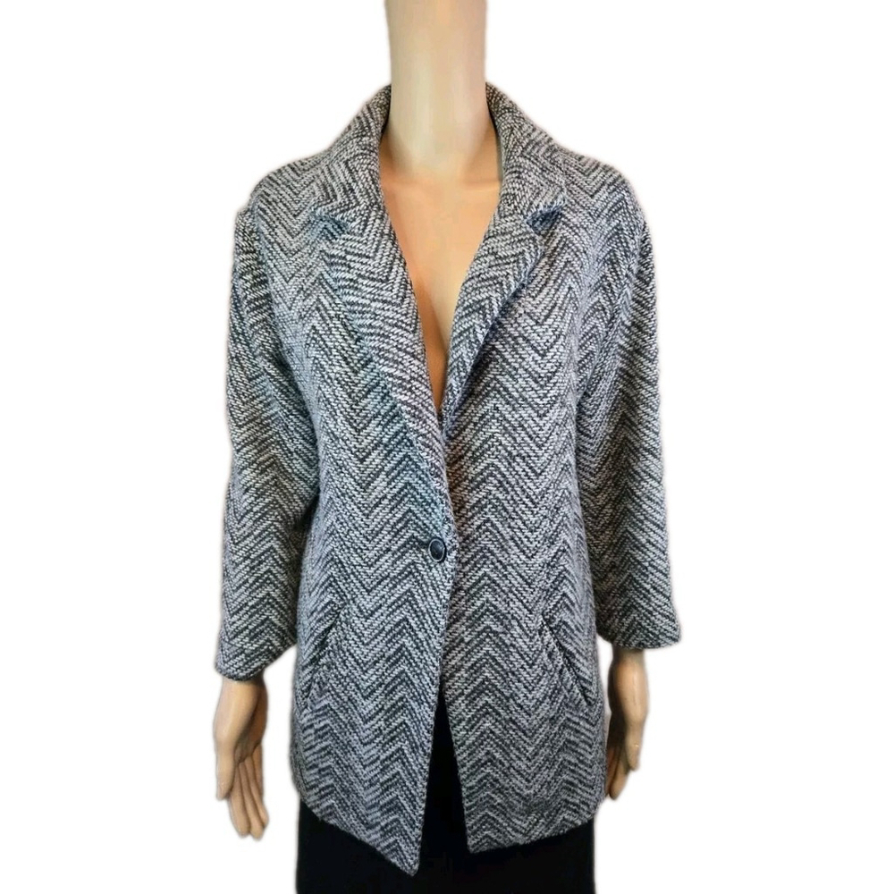 American Eagle Women's Gray Wool Blend Collared Button Close Cardigan Size XS